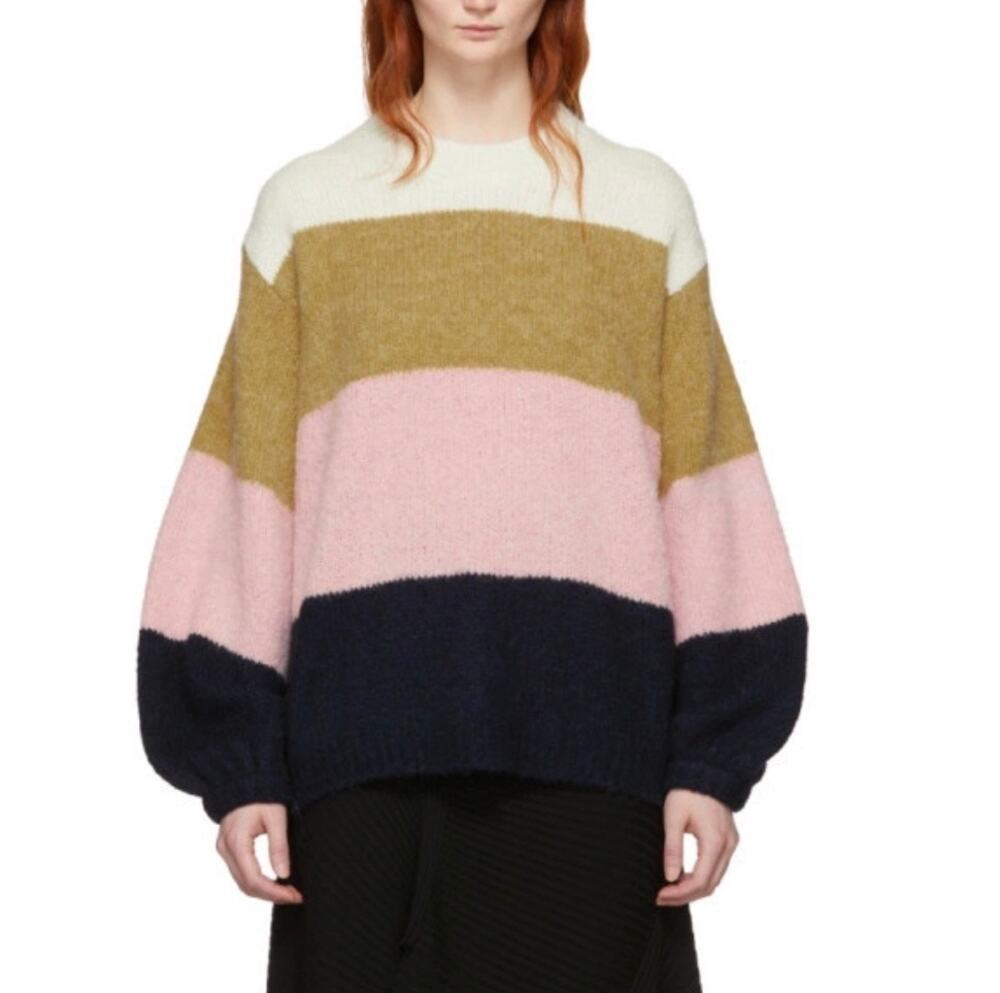 Acne Studios - Pink and Navy Striped Kazia Sweater / XS